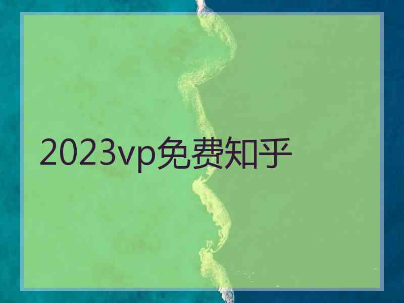 2023vp免费知乎