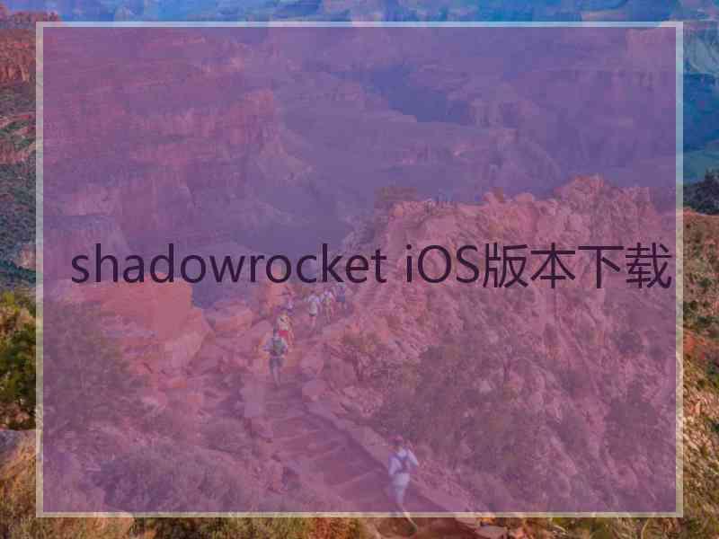 shadowrocket iOS版本下载