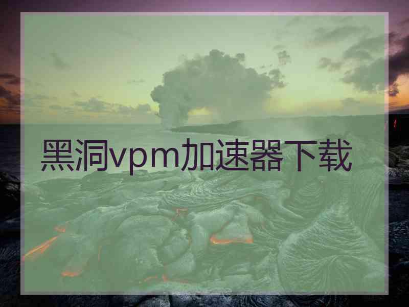 黑洞vpm加速器下载