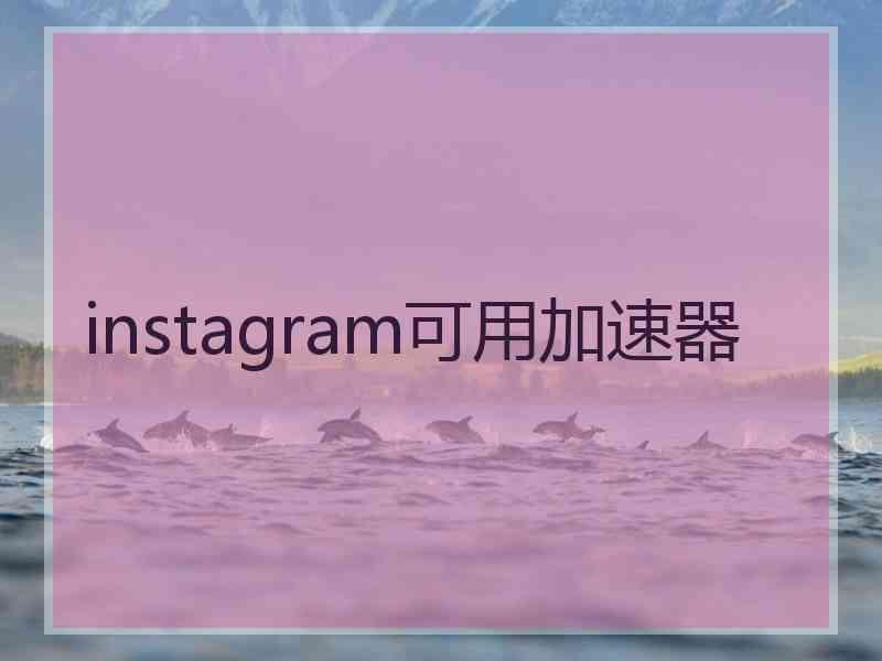 instagram可用加速器