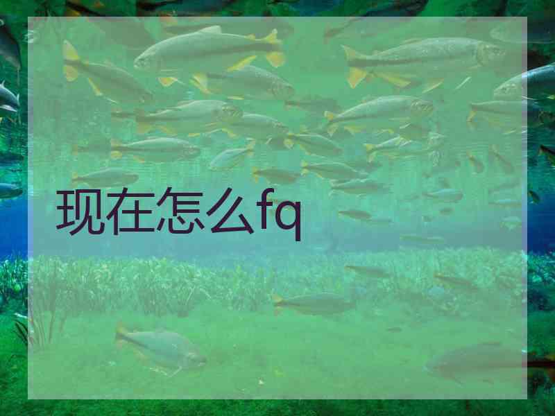 现在怎么fq