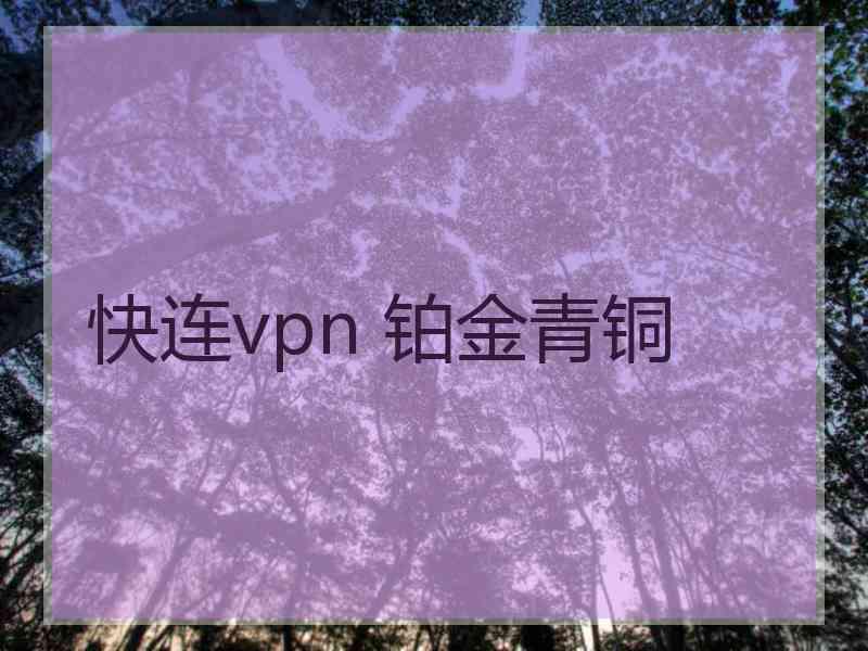 快连vpn 铂金青铜