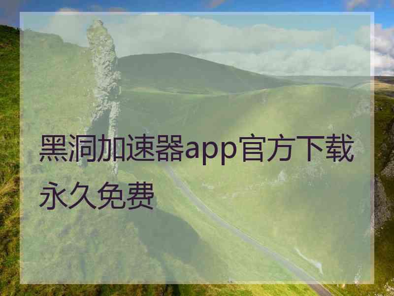 黑洞加速器app官方下载永久免费