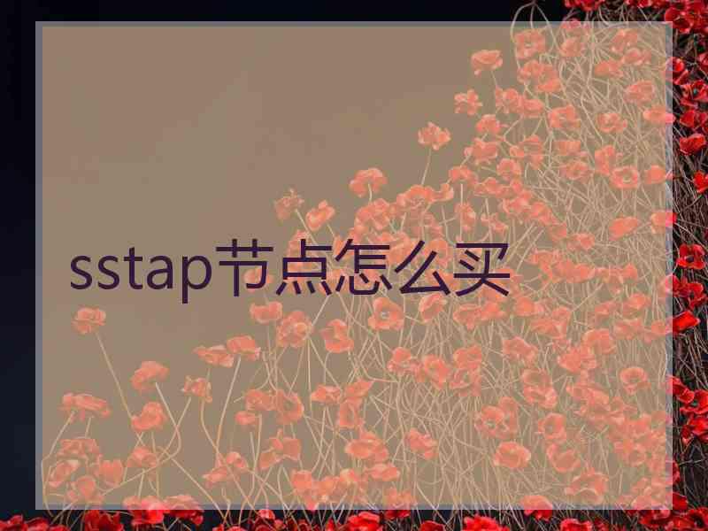 sstap节点怎么买