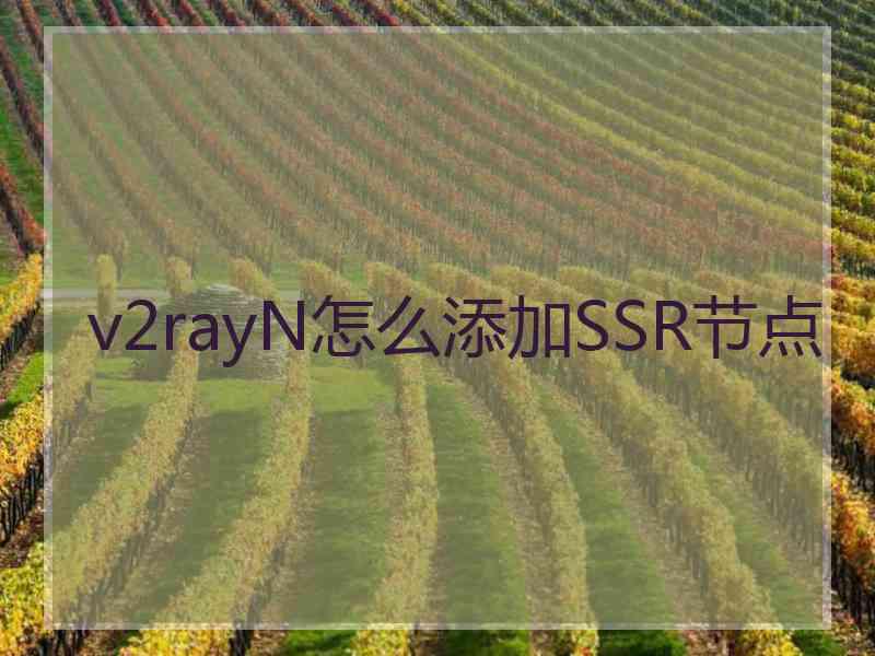 v2rayN怎么添加SSR节点