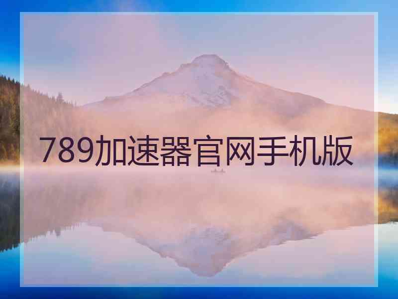 789加速器官网手机版