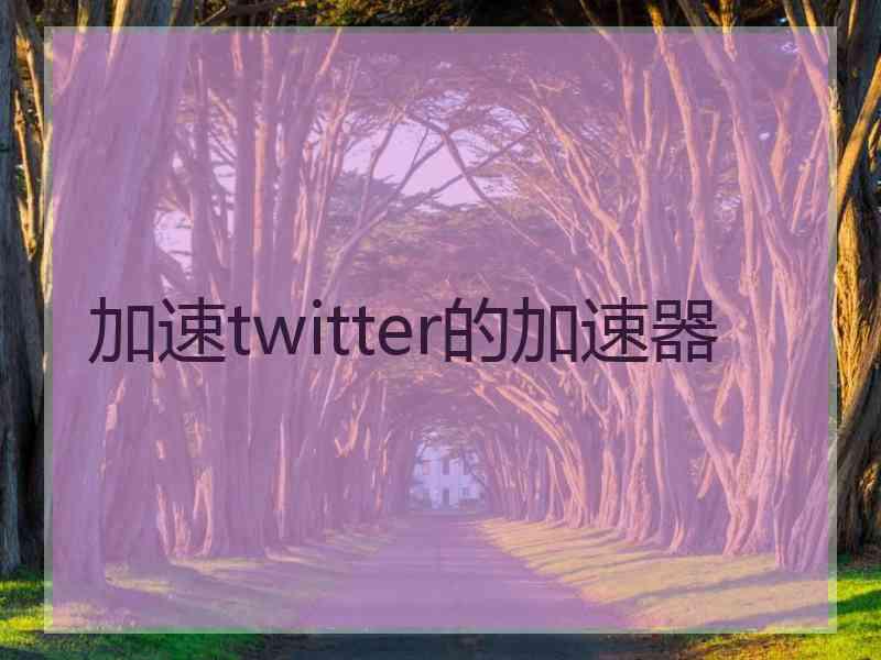 加速twitter的加速器