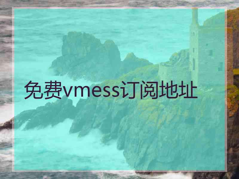 免费vmess订阅地址