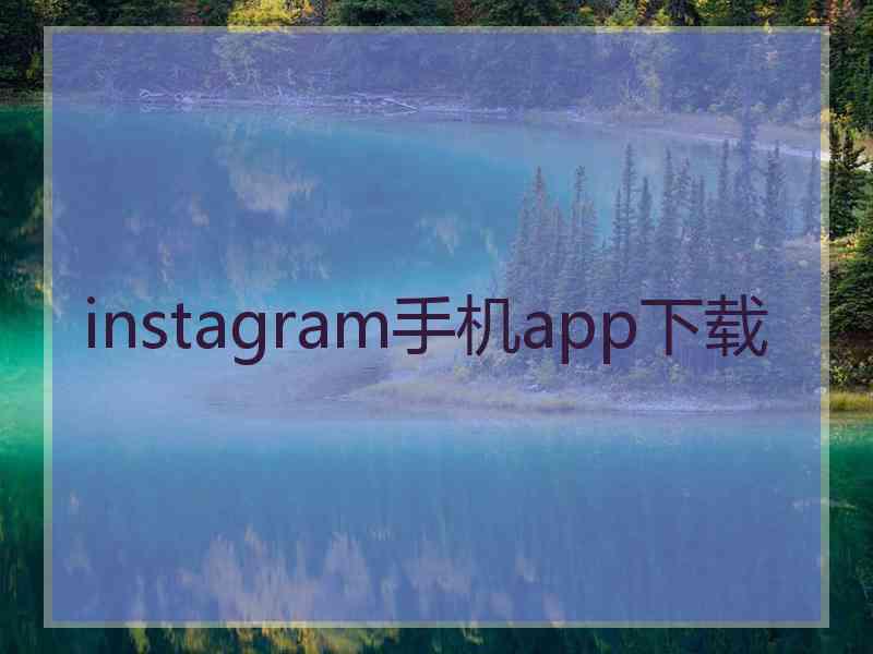 instagram手机app下载